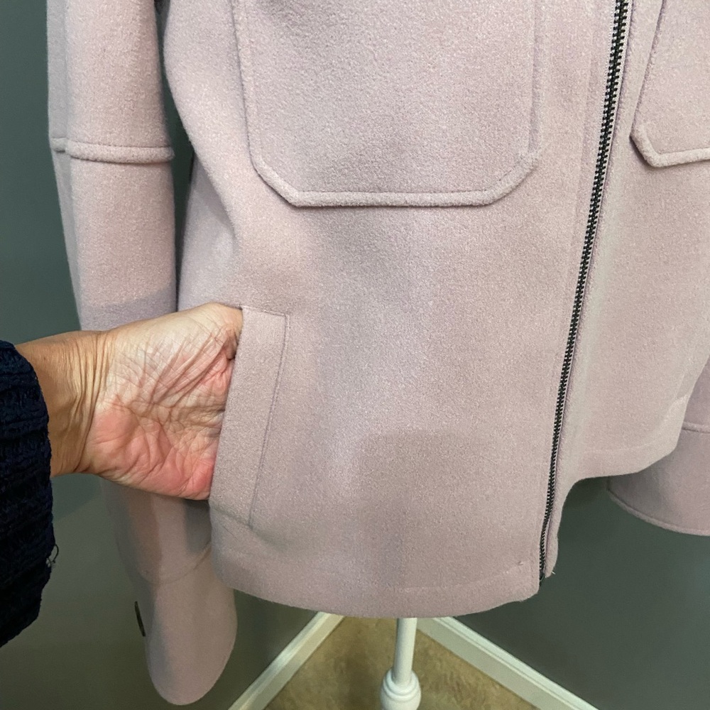 VELVET HEARTS Womens Lavender Oversized Peacoat Soft minimalist Boho Lagenlook M - Picture 8 of 16